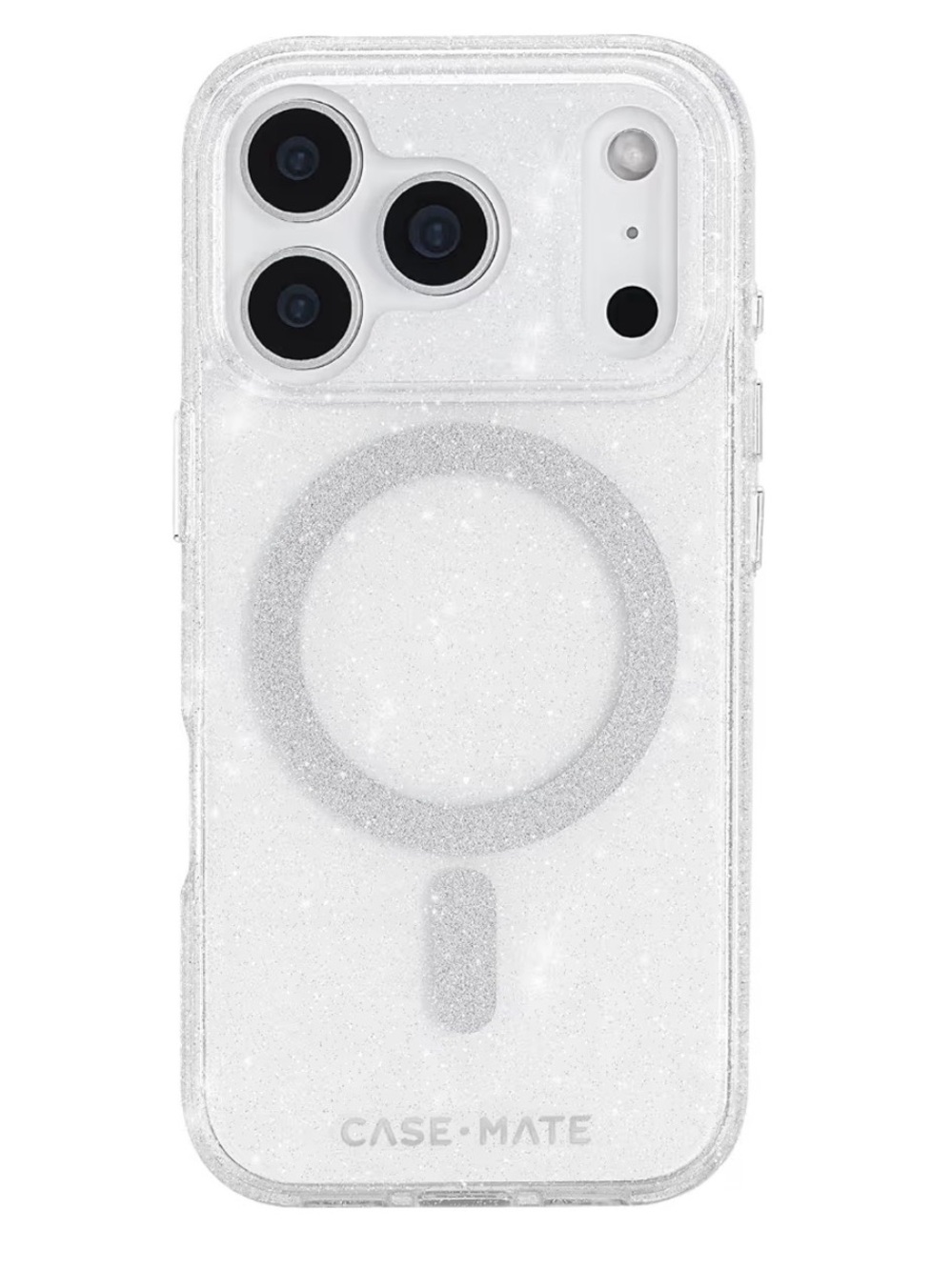 NIB Case-Mate Clear Glitter MagSafe Compatible iPhone Case - Clear